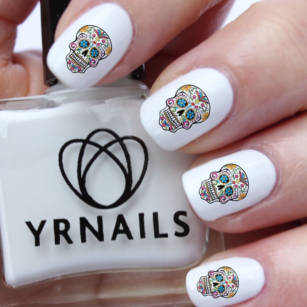 Nail WRAPS Nail Art Water Transfers Decals - Sugar Skull - S357
