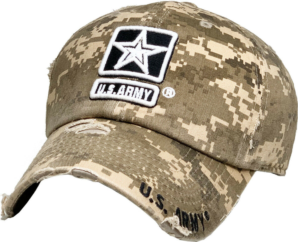 US Army Licensed Baseball Cap Hat Veteran Seal Adjustable Military