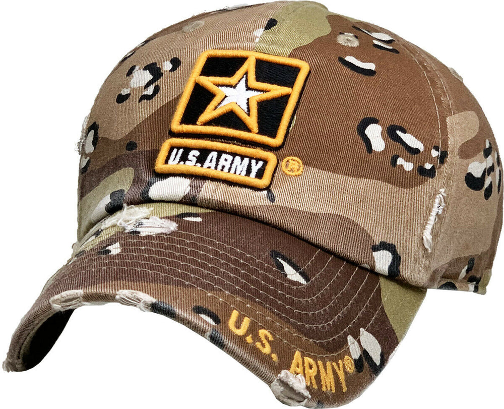 US Army Licensed Baseball Cap Hat Veteran Seal Adjustable Military