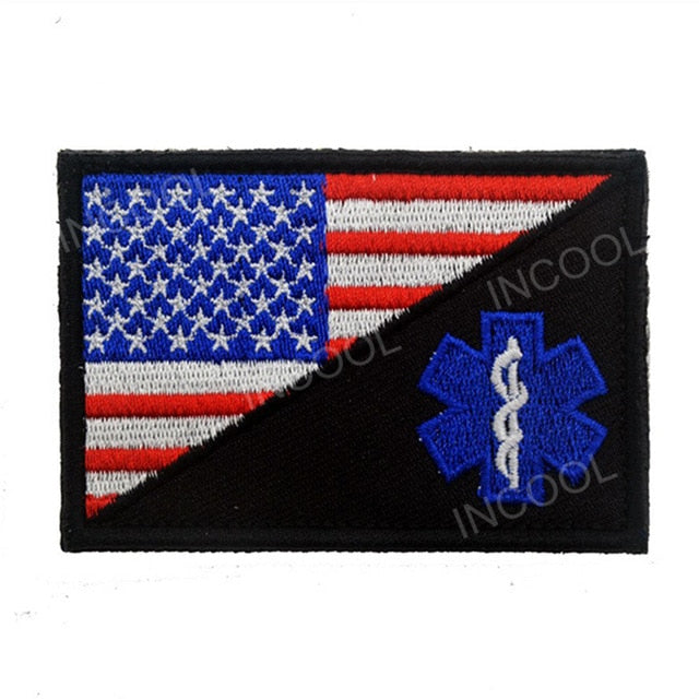 Paramedic Medic Seals Tactical Morale EMT Rescue Patch Combat Emblem Appliques Embroidered Badges