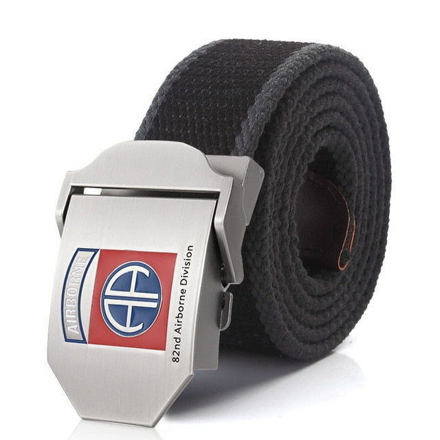 82nd Airborne Division luxury Metal buckle belt Army tactical belts for Men strap male