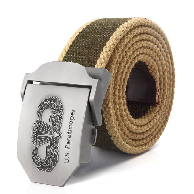 US paratrooper Metal buckle jeans belt Army tactical belts for Men strap male