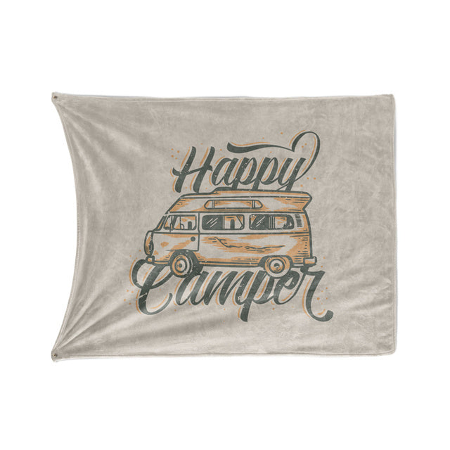 Happy Camper Navy Hairy Winter Bed Covers Tapestry