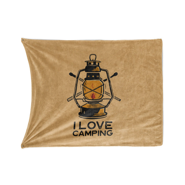 Happy Camper Navy Hairy Winter Bed Covers Tapestry
