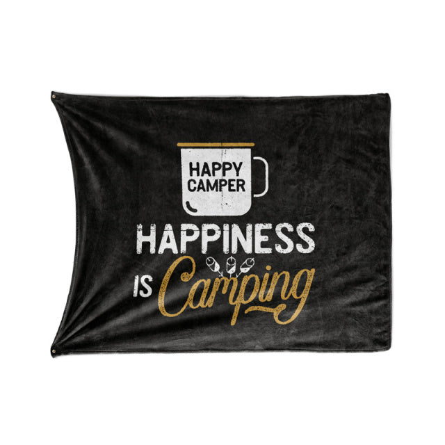 Happy Camper Navy Hairy Winter Bed Covers Tapestry