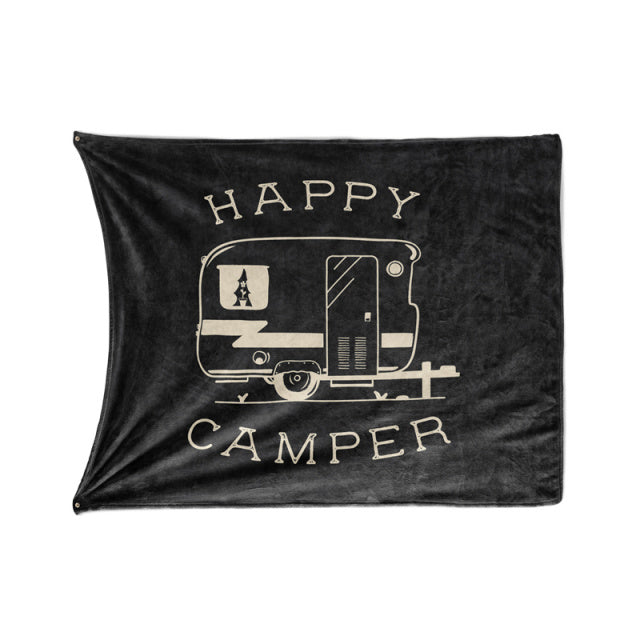 Happy Camper Navy Hairy Winter Bed Covers Tapestry