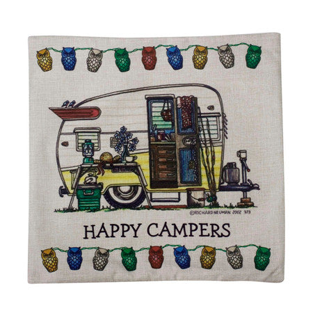 Happy Campers Pillow Cover cushion Cases Home