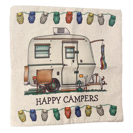 Happy Campers Pillow Cover cushion Cases Home
