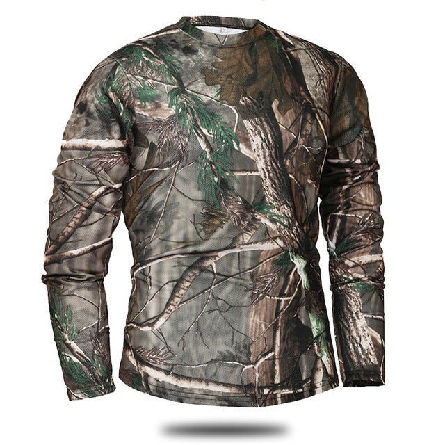 Army Men Long Sleeve Tactical Camouflage T-shirt Quick Dry Shirt
