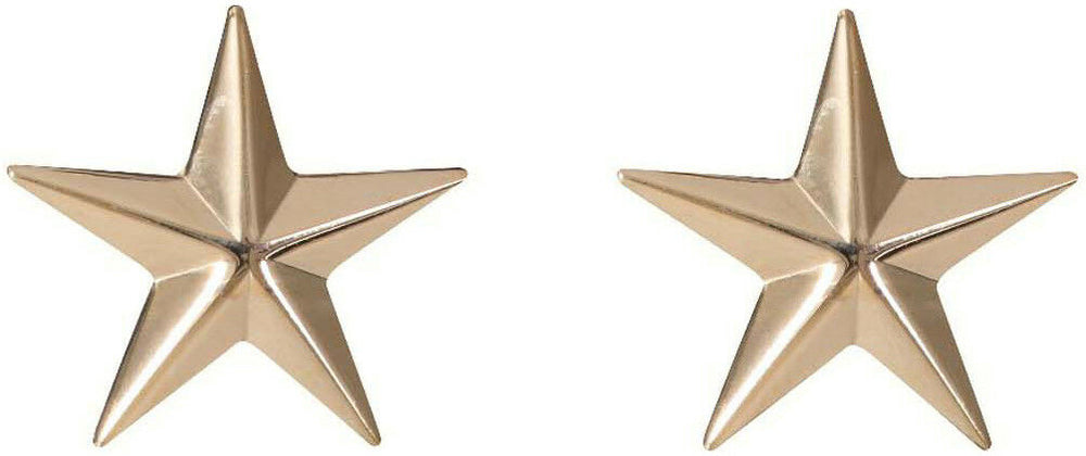 US Army Rank Insignia Gold Polished Pin Set - USA Made