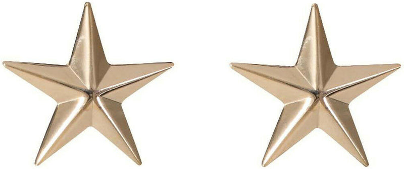 US Army Rank Insignia Gold Polished Pin Set - USA Made