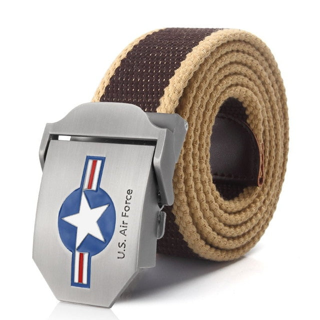US Air Force Belt Metal buckle jeans waist belt Army tactical belts for Men strap male