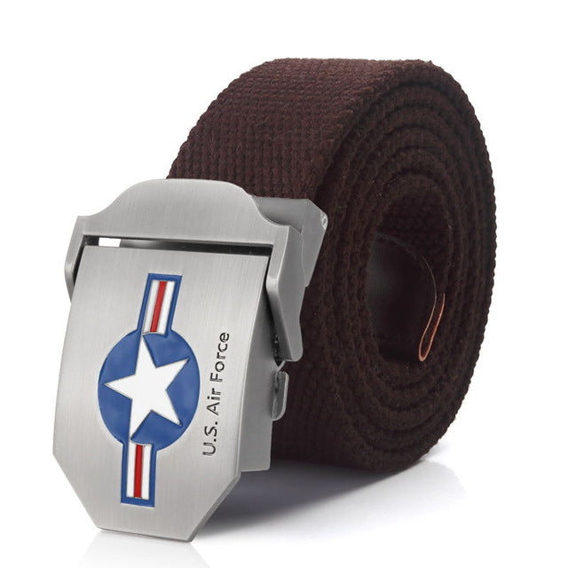 US Air Force Belt Metal buckle jeans waist belt Army tactical belts for Men strap male