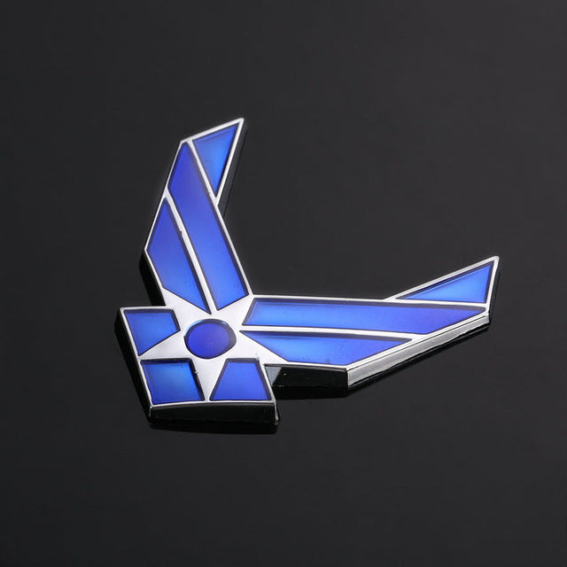 Car 3D USAF Air Force Chrome Metal Emblem Badge Auto Refitting Decal