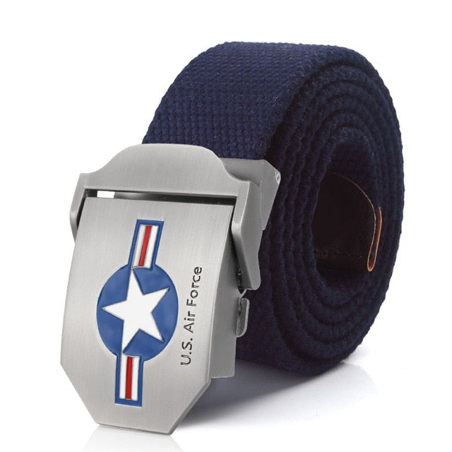 US Air Force Belt Metal buckle jeans waist belt Army tactical belts for Men strap male