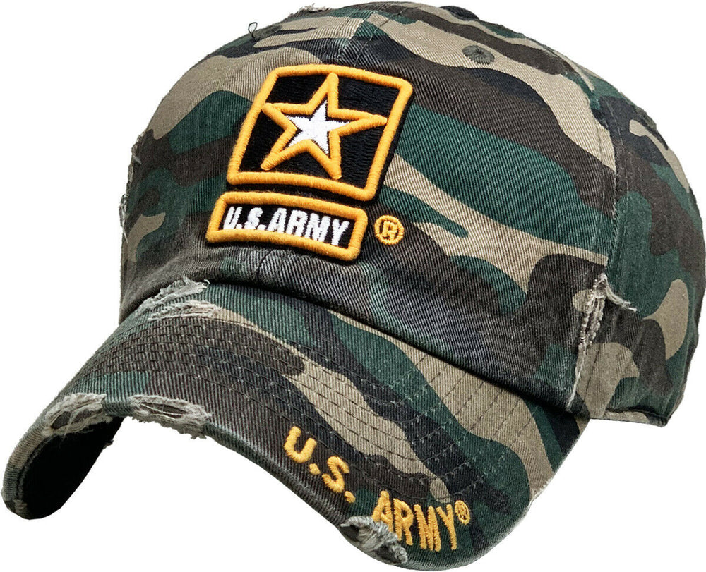 US Army Licensed Baseball Cap Hat Veteran Seal Adjustable Military
