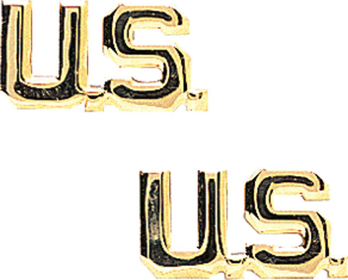 US Army Rank Insignia Gold Polished Pin Set - USA Made