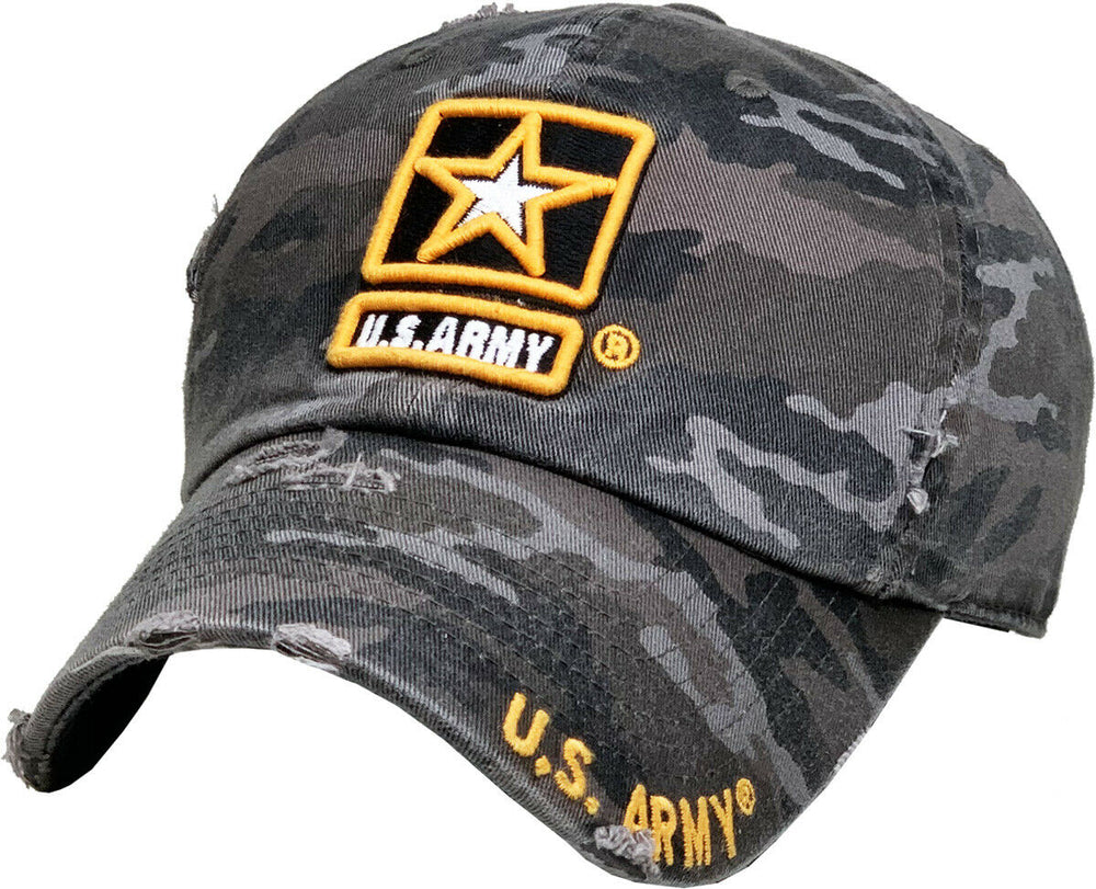 US Army Licensed Baseball Cap Hat Veteran Seal Adjustable Military