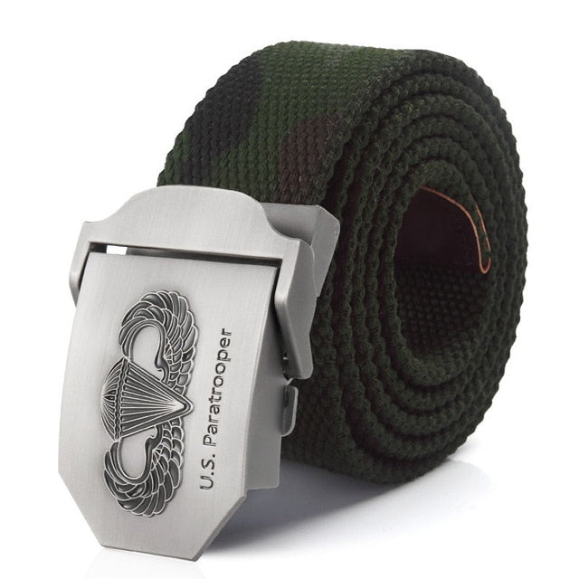 US paratrooper Metal buckle jeans belt Army tactical belts for Men strap male