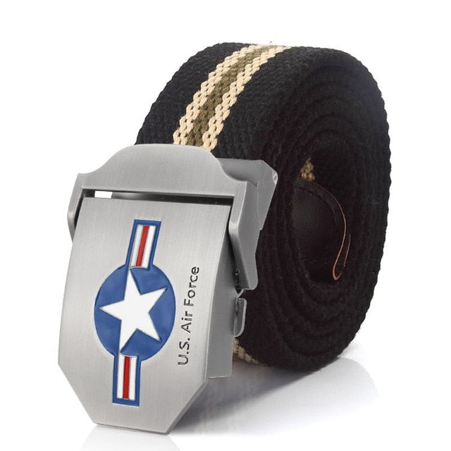 US Air Force Belt Metal buckle jeans waist belt Army tactical belts for Men strap male