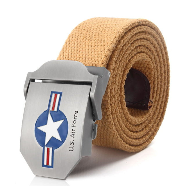 US Air Force Belt Metal buckle jeans waist belt Army tactical belts for Men strap male