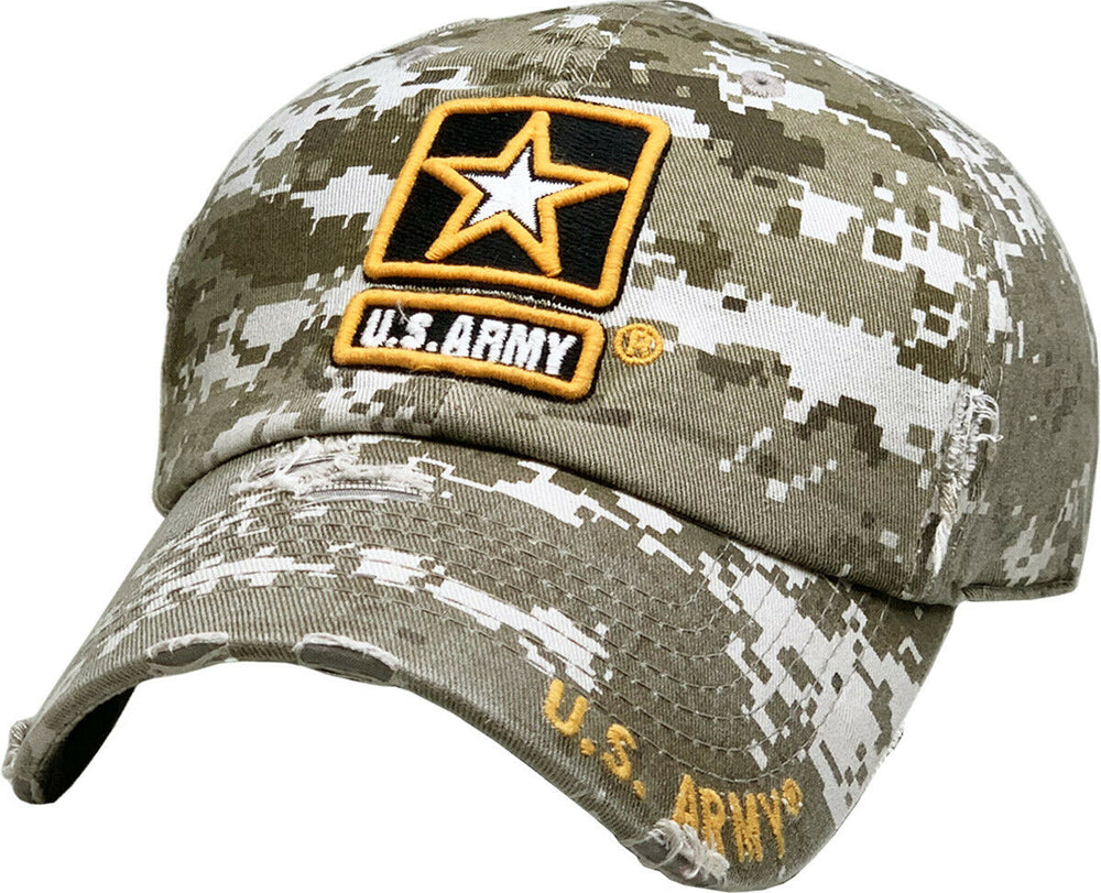 US Army Licensed Baseball Cap Hat Veteran Seal Adjustable Military