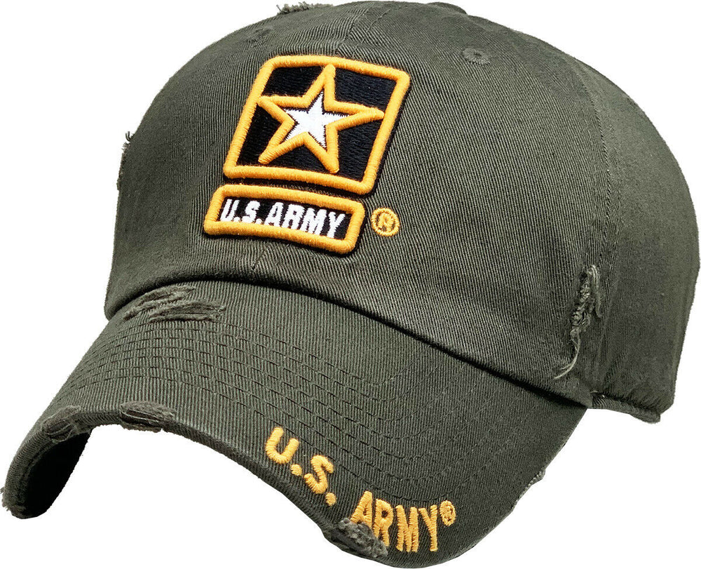 US Army Licensed Baseball Cap Hat Veteran Seal Adjustable Military