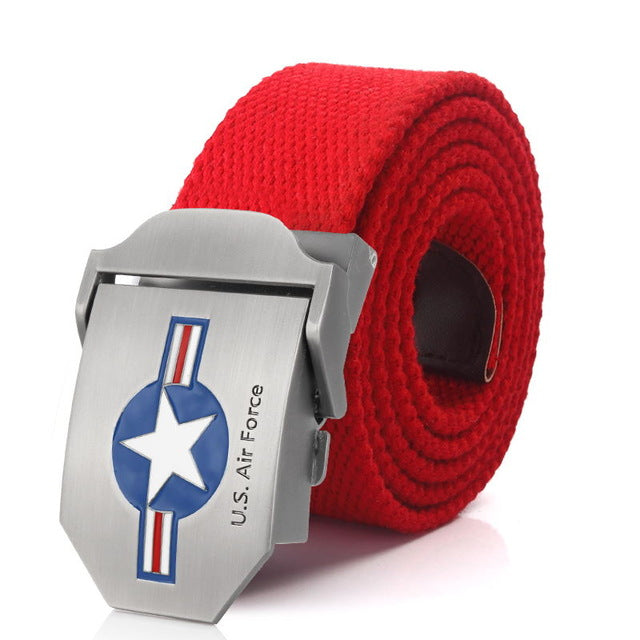 US Air Force Belt Metal buckle jeans waist belt Army tactical belts for Men strap male