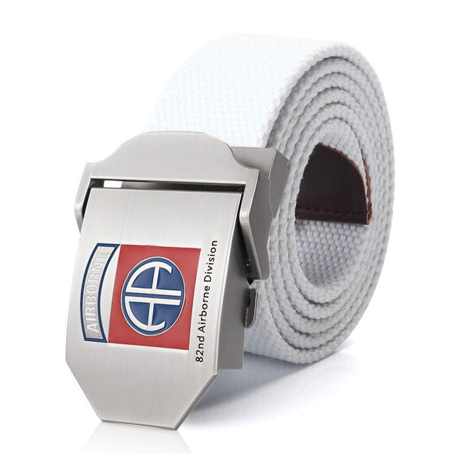 82nd Airborne Division luxury Metal buckle belt Army tactical belts for Men strap male
