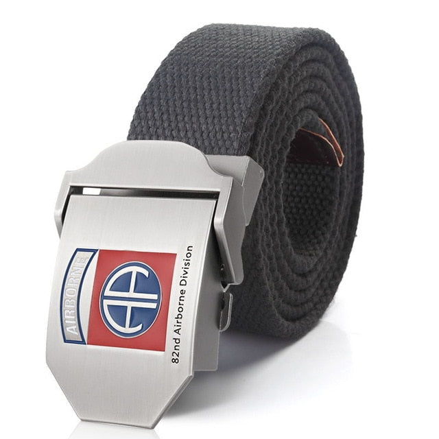 82nd Airborne Division luxury Metal buckle belt Army tactical belts for Men strap male