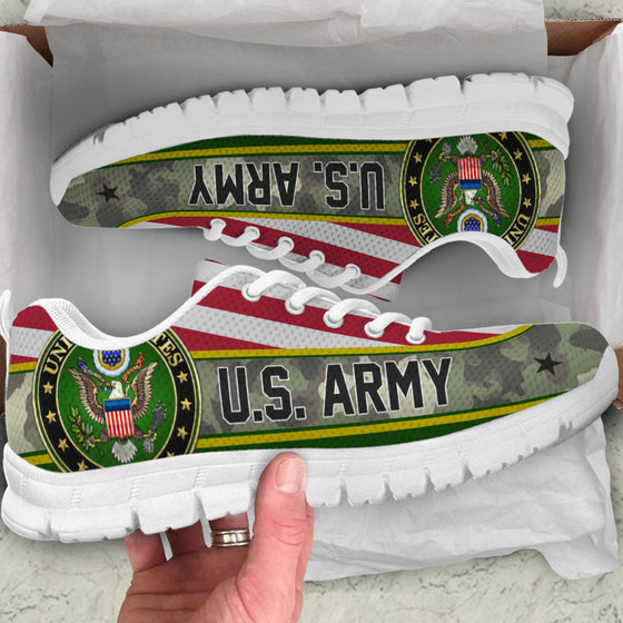 US Army Flag Camo Sneakers Running Shoes