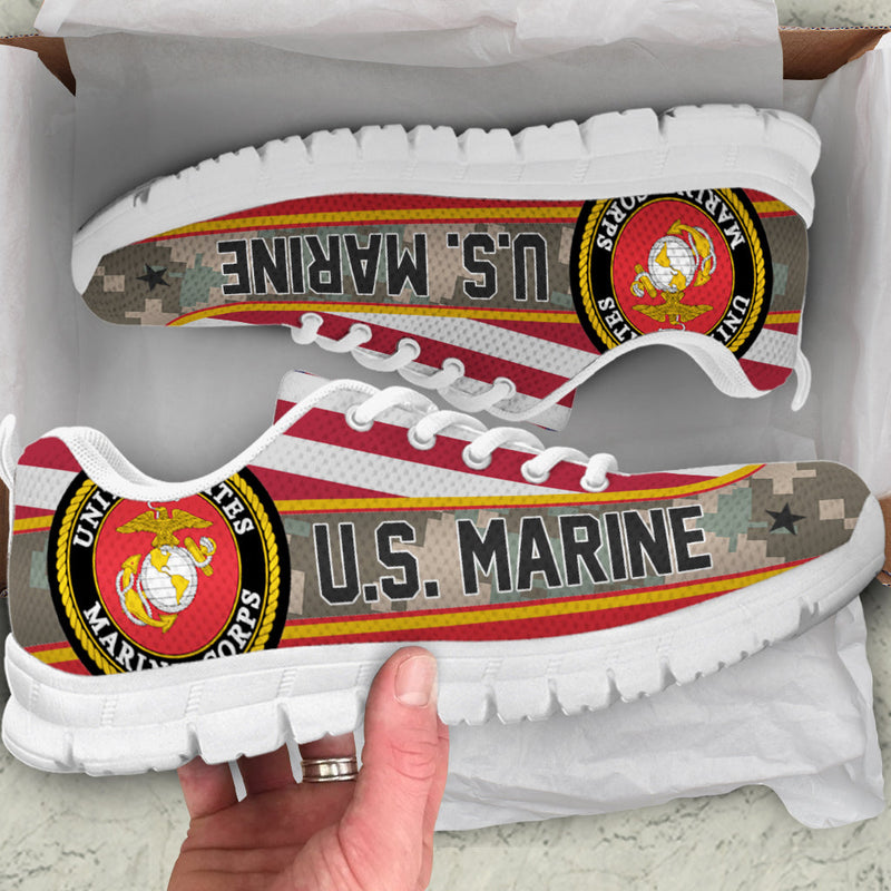 US Marine Corps Flag Camo Running Shoes Gloritees
